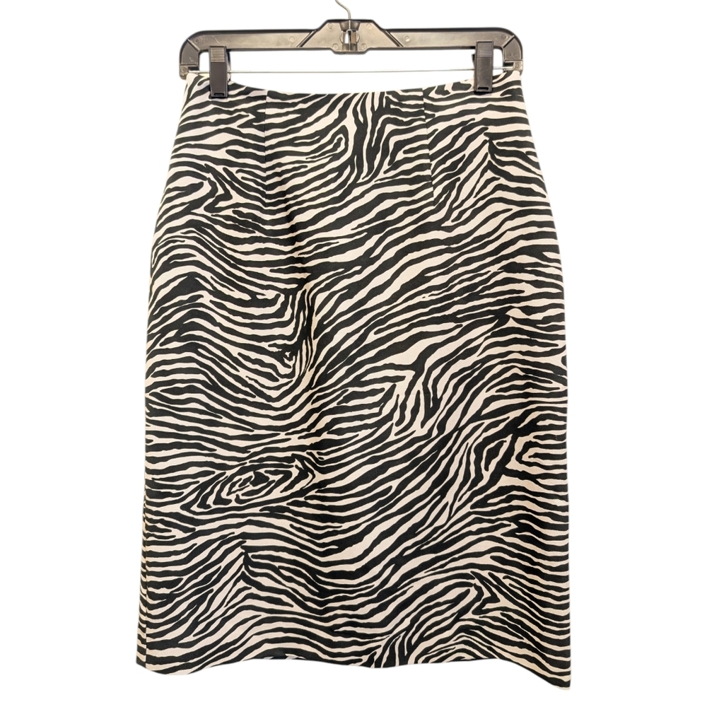 Bagatelle Vintage Zebra Animal Print Pencil Skirt Mob Wife Edgy Chic Bold